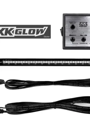 Professional Grade XK Glow Tube Strobe Lights w/ Traffic Modes Ultra LEDs + Solid On - Amber/White 8pc 12in