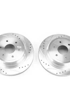Crafted Power Stop 16-18 Nissan Titan XD Rear Evolution Drilled & Slotted Rotors - Pair