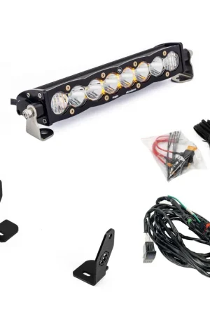 Last Chance S8 10 Inch Light Bar Hood Mount Kit Polaris 2025 RZR ProR; ProS; ProXP, Clear Baja Designs