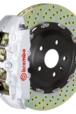 Brembo 04 F150 4WD Front GT BBK 6 Piston Cast 2pc 380x34 2pc Rotor Drilled-Silver In Demand