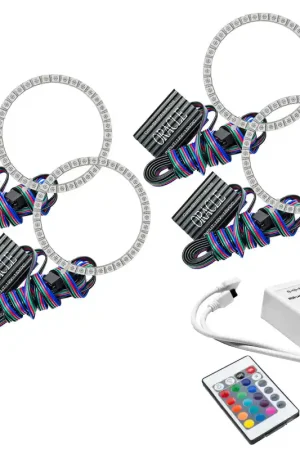 Last Chance Oracle Chevy Silverado 15-20 2500 Halo Kit - ColorSHIFT w/ Simple Controller