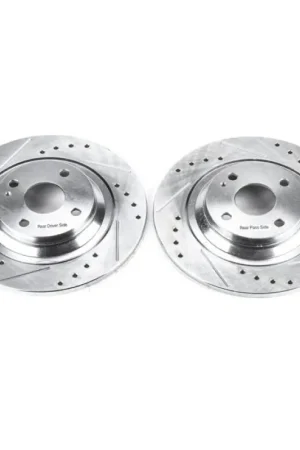 Power Stop 01-05 Mazda Miata Rear Evolution Drilled & Slotted Rotors - Pair Top Rated