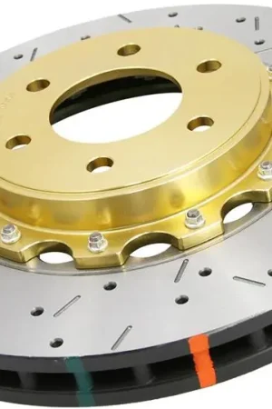 Place Order DBA 97-04 Corvette C5/C6 Front Drilled & Slotted 5000 Series 2 Piece Rotor Assembled w/ Gold Hat