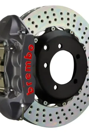 Brembo 07-15 TT 3.2L/09-15 TTS/12-13 TT RS Rr GTS BBK 4 Pist Cast 328x28 2pc Rotor Drilled-Black HA Warranty Included