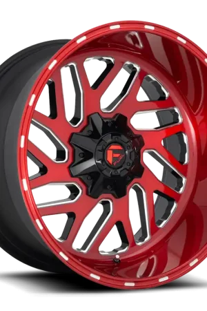 Aluminum Wheels 24X12 Triton D691 8 On 165.1 Candy Red Milled 125.1 Bore -44 Offset Mesh Spoke Fuel Off Road Wheels Professional Grade