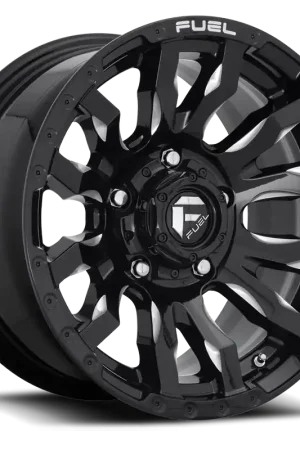 Aluminum Wheels 20X9 Blitz D673 5 On 127 Gloss Black Milled 71.5 Bore 1 Offset Multi Spoke Fuel Off Road Wheels Latest