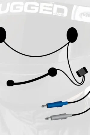 Authentic RUGGED Wired / STX Stereo Helmet Kit with Alpha Audio Speakers and Mic