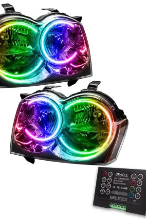 Oracle 05-07 Jeep Grand Cherokee SMD HL (Non-HID) - ColorSHIFT w/ 2.0 Controller Premium