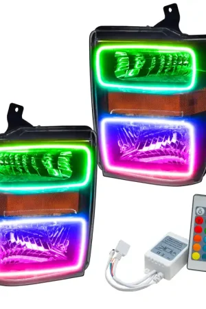 Oracle 08-10 Ford F250/350 LED HL - Black - ColorSHIFT w/ Simple Controller Factory Price