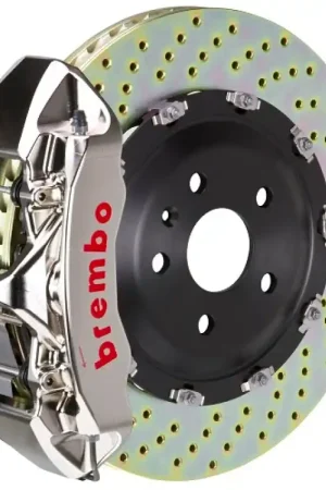 Brembo 08-14 Challenger SRT-8 Fr GTR BBK 6Pis Billet 380x34 2pc Rotor Drilled-Nickel Save Now