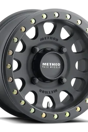 Popular Method MR401 UTV Beadlock 15x7 +38mm Offset 6 x 139.7 BP 81.80mm CB Matte Black Wheel w/ BH-H24100