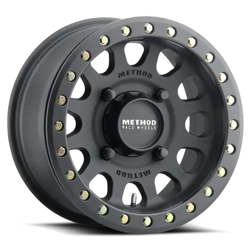 Popular Method MR401 UTV Beadlock 15x7 +38mm Offset 6 x 139.7 BP 81.80mm CB Matte Black Wheel w/ BH-H24100