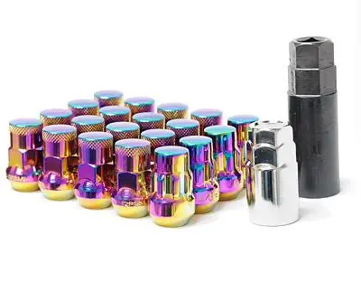 Big Sale Wheel Mate Muteki SR35 Close End Lug Nuts w/ Lock Set - Blue 12x1.50 35mm