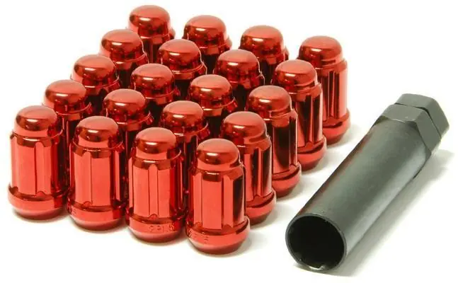 Limited Edition Wheel Mate Muteki Closed End Lug Nuts - Red 12x1.25