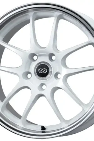 Enkei PF01SS 17x8 5x114.3 50mm Offset 75mm Bore Diameter White w/ Machined Lip Save Now