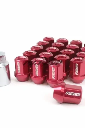 Rays Dura-Nut L32 Straight Type 12x1.50 Lug Nut Set 16 Lug 4 Lock Set - Red Fan Favorite