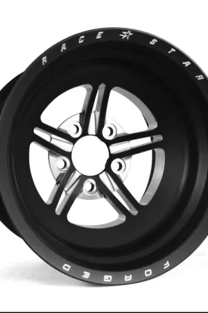 Limited Offer Race Star 63 Pro Forged 15x10 NBL Sportsman 5x4.75 BC / 3.00in. BS Wheel - Black Anodized/Machined