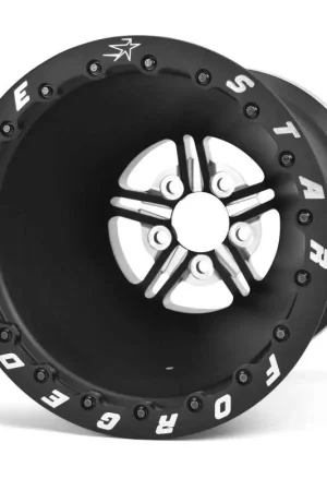 Race Star 63 Pro Forged 15x10 DBL Sportsman 5x4.50 BC / 4.00in. BS Wheel - Black Anodized/Machined Bargain