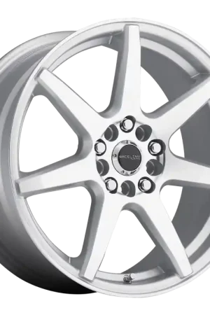 Raceline 131S Evo 16x7in / 5x110/5x115 BP / 40mm Offset / 72.62mm Bore - Silver & Machined Wheel Budget