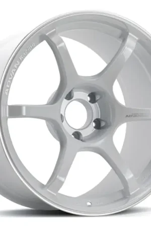 Shop Now Advan RG-4 18x8.5 +37 5x114.3 Racing White Metallic and Ring Wheel