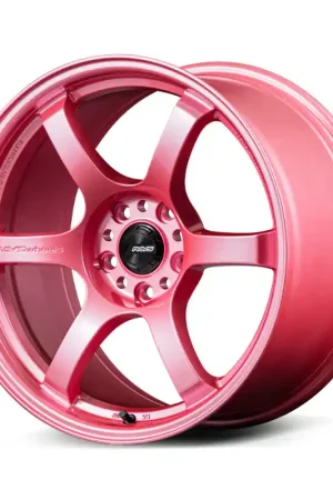 Top Pick Gram Lights 57DR 18x9.5 +12 5x114.3 Sakura Pink Wheel (w/ Center Cap & No. 21 BK Air Valve)