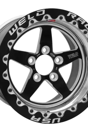 Limited Edition Weld S71 15x10.33 / 5x5 BP / 7.5in. BS Black Wheel (Low Pad) - Black Single Beadlock MT