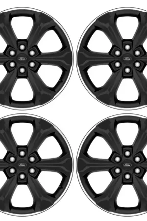 Clearance Ford Racing 15-23 F-150 22in Wheel Kit - Black w/Machined Face