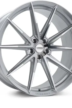 Editor’s Pick Vossen HFX-2 22x10.5 / 5x112 / ET8 / Super Deep Face / 66.5 - Silver Polished Wheel