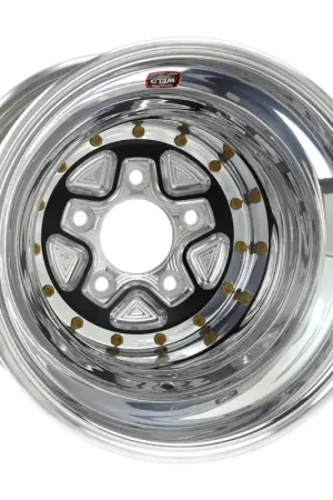 Affordable Weld Alumastar Pro 16x16 / 5x5.5 BP / 5in. BS Black Wheel - Knurled Beadlock