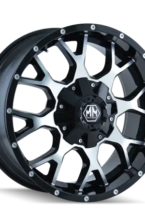 Affordable Mayhem 8015 Warrior 17x9 / 6x135 BP / -12mm Offset / 106mm Hub Black/Machined Face Wheel
