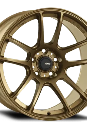 While Supplies Last Konig Heliogram 19X9.5 5X114.3 ET25 Matte Bronze Knurled Bead Flow Formed