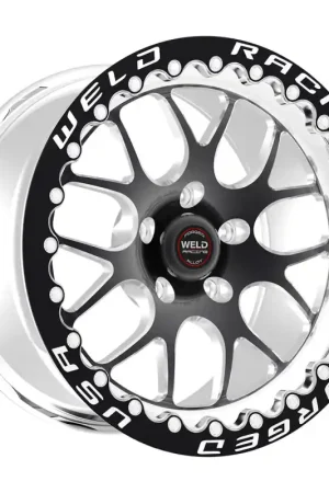 Weld S77 17x10.5 / 5x115mm BP / 6.7in. BS Black Wheel (High Pad) - Black Single Beadlock MT Bargain
