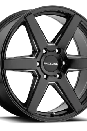 Raceline 156B Surge 16x6.5in / 5x130 BP / 45mm Offset / 84.1mm Bore - Black & Milled Wheel Markdown