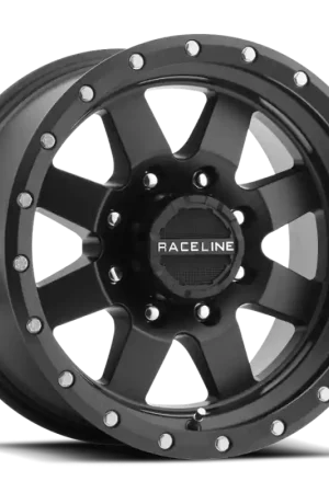 Shop Now Raceline 935B Defender 20x9in / 6x135 BP / 18mm Offset / 94mm Bore - Satin Black Wheel