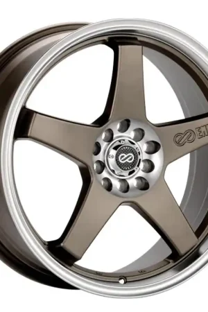 Buy Direct Enkei EV5 17x7 5x100/114.3 45mm Offset 72.6 Bolt Diameter Matte Bronze w/ Machined Lip Wheel