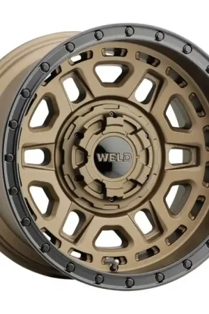 Direct From Manufacturer Weld Off-Road Crux 17x9in / 8x180 BP / ET 0 / 124.3mm Bore - Satin Bronze / Satin Black Ring Wheel