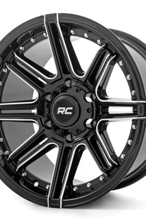 Worldwide Shipping 88 Series Wheel One-Piece Gloss Black 22x10 8x180 -19mm Rough Country