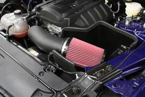 JLT 15-19 Ford Mustang 2.3L EcoBoost Black Textured Cold Air Intake Kit w/Red Filter Viral