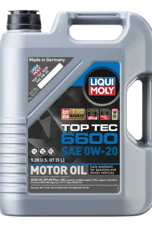 Free Returns LIQUI MOLY 5L Top Tec 6600 Motor Oil SAE 0W20