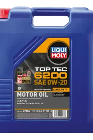 LIQUI MOLY 20L Top Tec 6200 Motor Oil SAE 0W20 Save Now