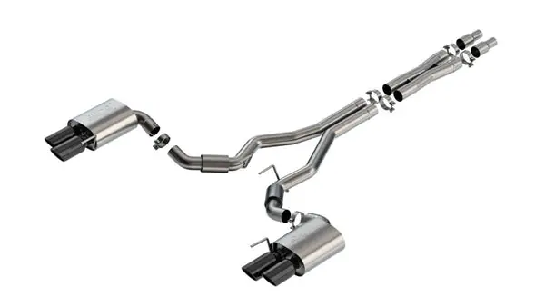 Borla 2024 Ford Mustang GT 5.0L V8 3 in ATAK Catback Non-Active Exhaust- Black Chrome Quad Tip Money Back Guarantee