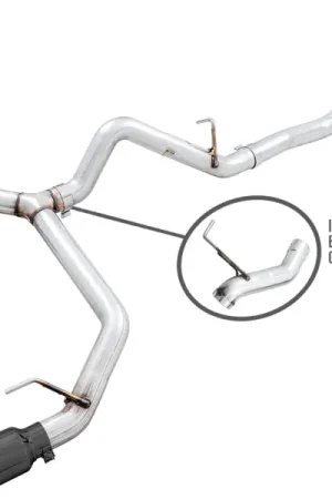 Shop Now AWE Tuning 2021+ Ford Bronco 0FG Dual Rear Exit Exhaust w/Diamond Black Tips & Bash Guard