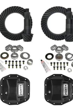 Holiday Sale Yukon 18-23 Jeep JL & JT M220 Rear/M210 Front Stage 2 Gear Kit Package 5.38 RATIO w/ F&R Covers