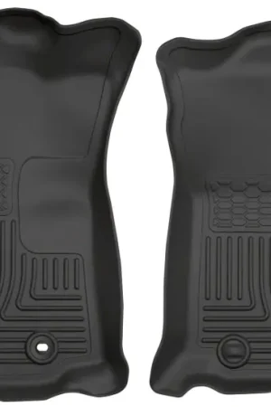 Husky Liners 2016 Toyota Tacoma w/ Manual Trans WeatherBeater Front Black Floor Liners Free Returns