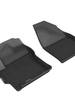 Latest 3D MAXpider 22-23 Toyota Corolla Cross AWD Kagu Black Floor Mats - Row 1