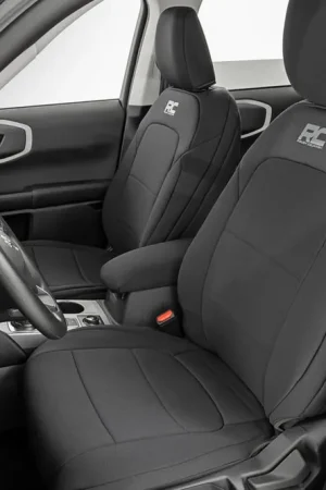 Seat Covers Front Row and Rear Row Bench Ford Bronco Sport 4WD (21-Up) Rough Country Direct From Manufacturer