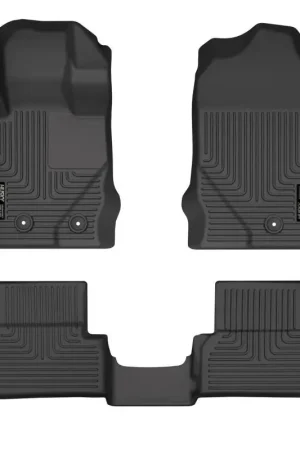 Authentic Husky Liners 2021 Ford Bronco 2 Door Weatherbeater Front & 2nd Seat Floor Liners - Black