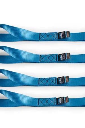 Last Chance Borne Off-Road Soft Loop Tie-Down Straps (4-Pack) Blue