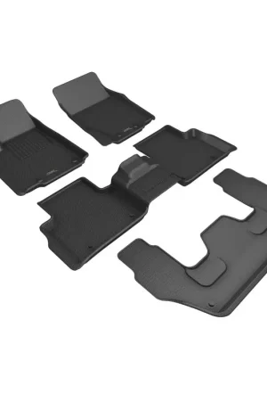 3D MAXpider 22-25 Jeep Grand Cherokee L 6-Seat w/ Rear Center Kagu 1st 2nd 3rd Row - Set (Black) Big Sale