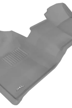 Clearance 3D MAXpider 2007-2013 Chevrolet/GMC Silverado/Sierra Regular Cab Kagu 1st Row Floormat - Gray
